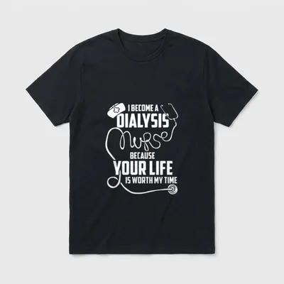 Dialysis Technician Outfit for Nurse Medical T-Shirt – Classic T-Shirt in Black