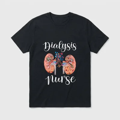 Dialysis Nurse Kidney Transplant Nephrology RN T-Shirt – Classic T-Shirt in Black