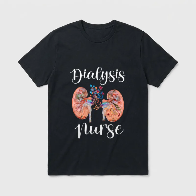 Dialysis Nurse Kidney Transplant Nephrology RN T-Shirt – Classic T-Shirt in Black