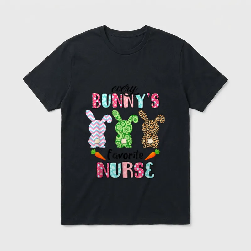 Every Bunnys Is Favorite Nurse T-Shirt – Classic T-Shirt in Black
