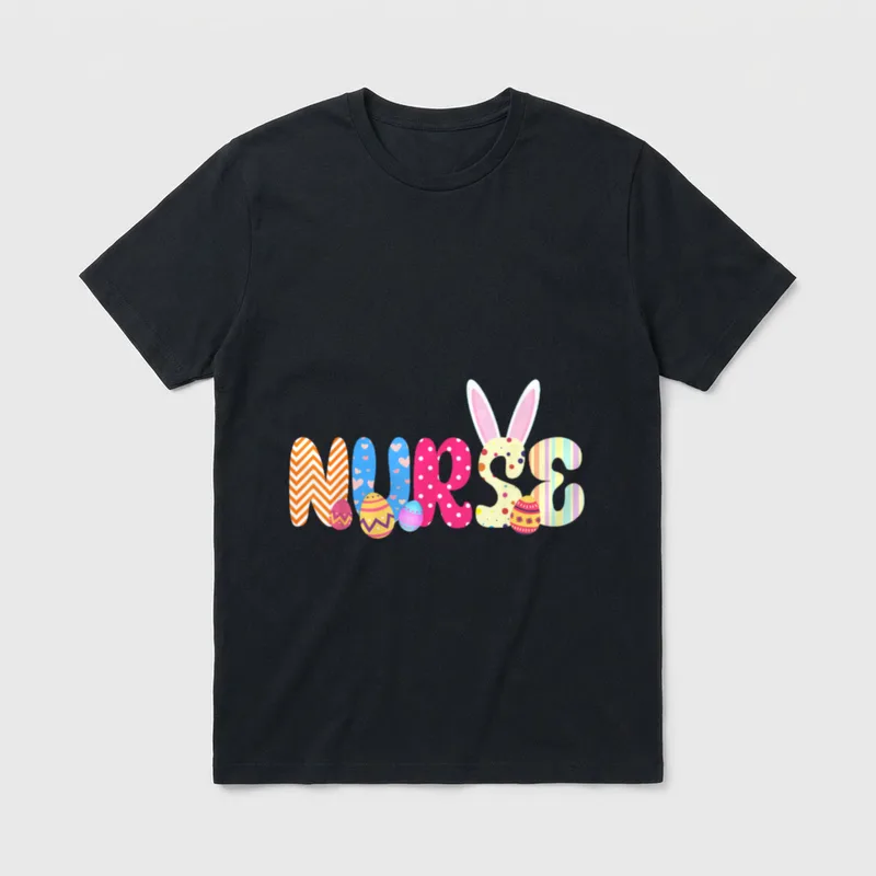 Bunny Nurse Funny Egg Easter Day T-Shirt – Classic T-Shirt in Black
