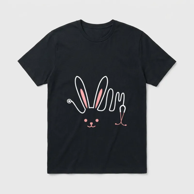 Easter Nurse Stethoscope T-Shirt – Classic T-Shirt in Black