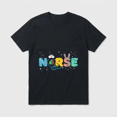 Nurse Bunny Ears Egg Stethoscope T-Shirt – Classic T-Shirt in Black