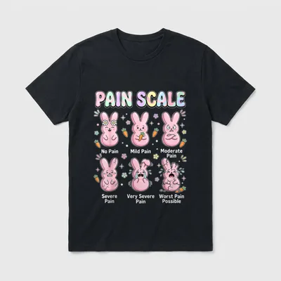 Nursing Bunny Eggs Medical Pain Scale T-Shirt – Classic T-Shirt in Black
