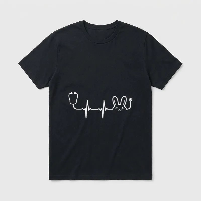 Nurse Stethoscope Nursing T-Shirt – Classic T-Shirt in Black