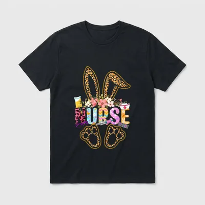Nurse Life Stethoscope Nursing Cute Easter T-Shirt – Classic T-Shirt in Black