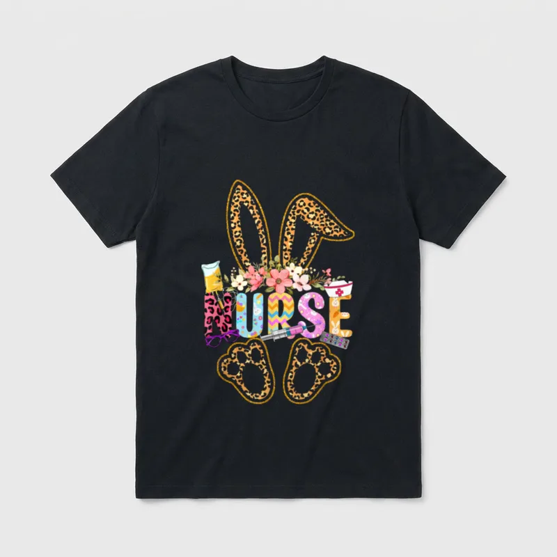 Nurse Life Stethoscope Nursing Cute Easter T-Shirt – Classic T-Shirt in Black