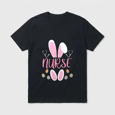 Nurse Easter Egg Hunting Rabbit Rn T-Shirt – Classic T-Shirt in Black