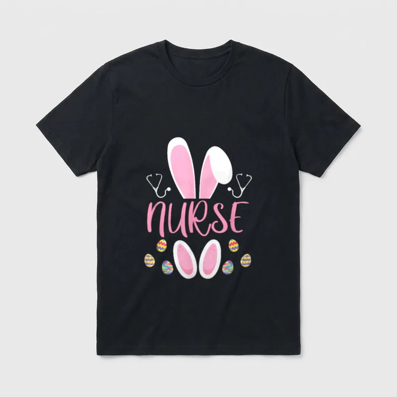 Nurse Easter Egg Hunting Rabbit Rn T-Shirt – Classic T-Shirt in Black