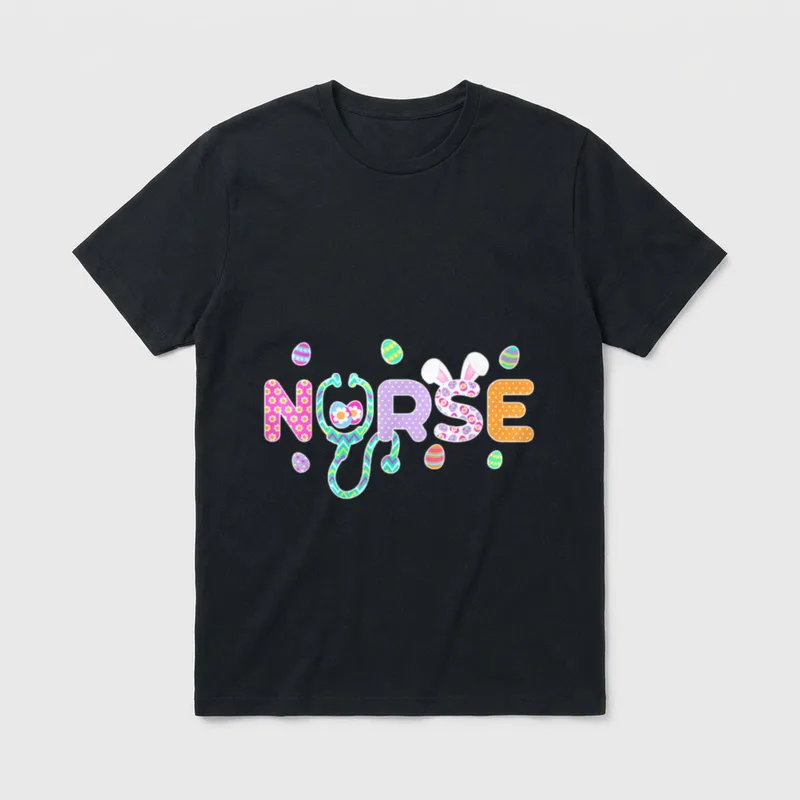 Easter Nurse Lightweight T-Shirt – Classic T-Shirt in Black