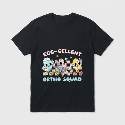 Bunny Ortho Squad Easter Orthopedic Nurse T-Shirt – Classic T-Shirt in Black