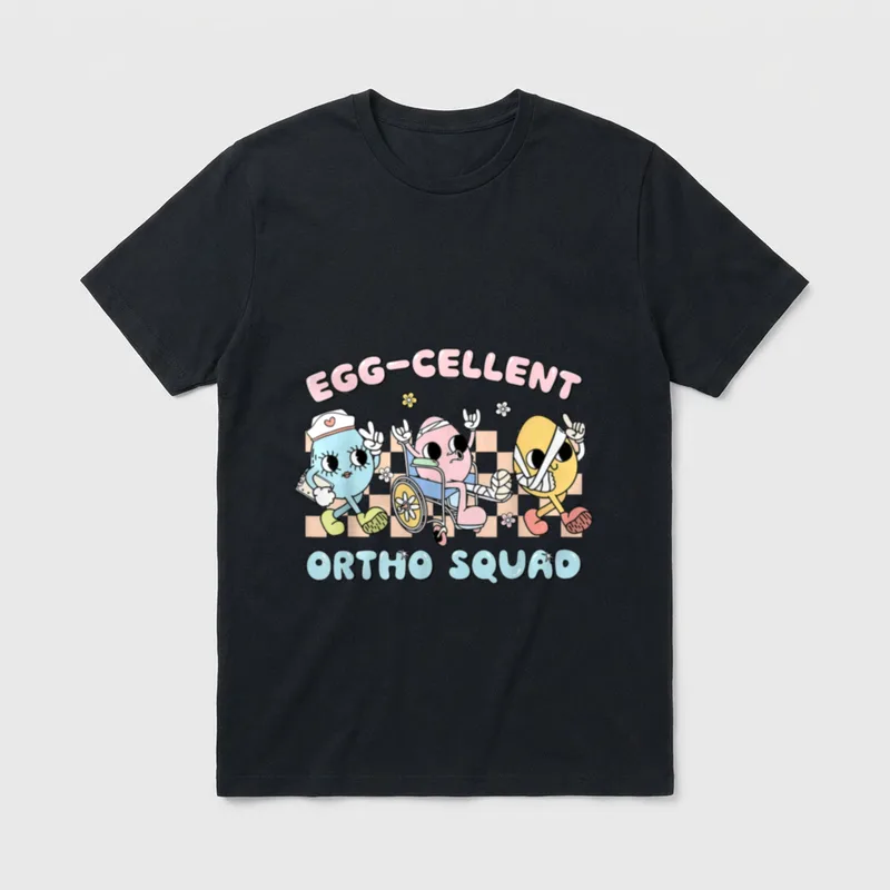 Bunny Ortho Squad Easter Orthopedic Nurse T-Shirt – Classic T-Shirt in Black