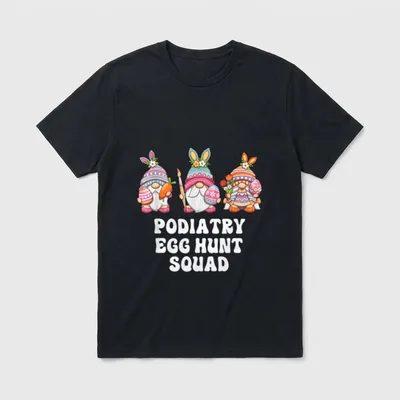 Podiatry Nurse Easter Gnomes T-Shirt – Classic T-Shirt in Black