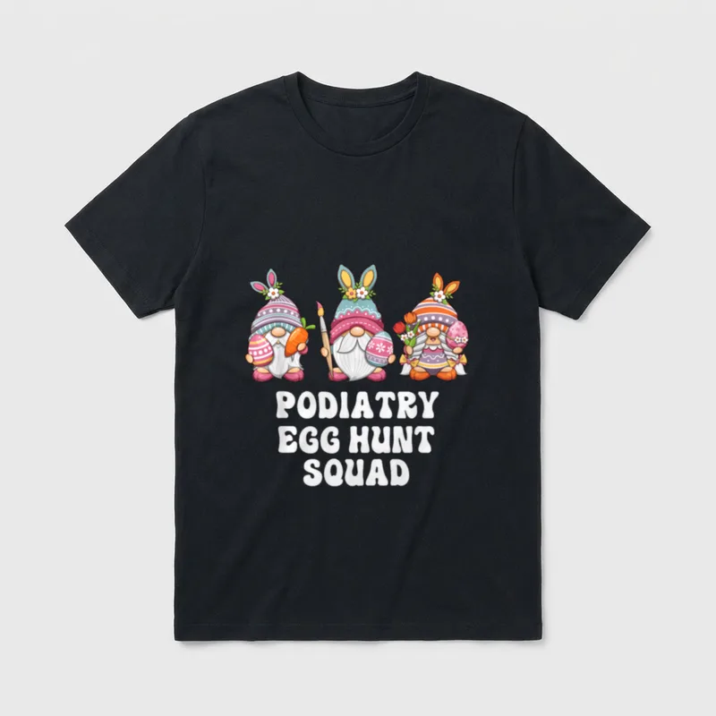Podiatry Nurse Easter Gnomes T-Shirt – Classic T-Shirt in Black