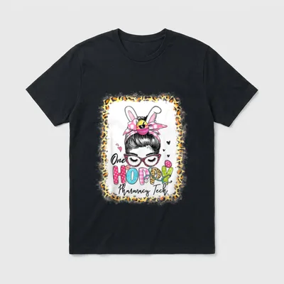 One Hoppy Pharmacy Tech Nursing Messy T-Shirt – Classic T-Shirt in Black
