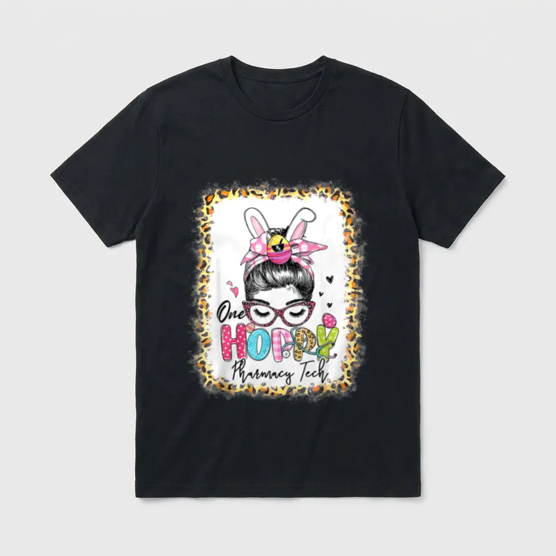One Hoppy Pharmacy Tech Nursing Messy T-Shirt – Classic T-Shirt in Black