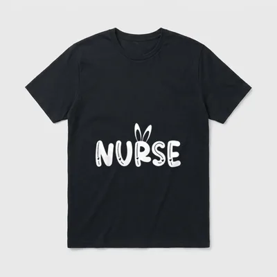 Stethoscope Scrub Nurse Life Easter Day T-Shirt – Classic T-Shirt in Black