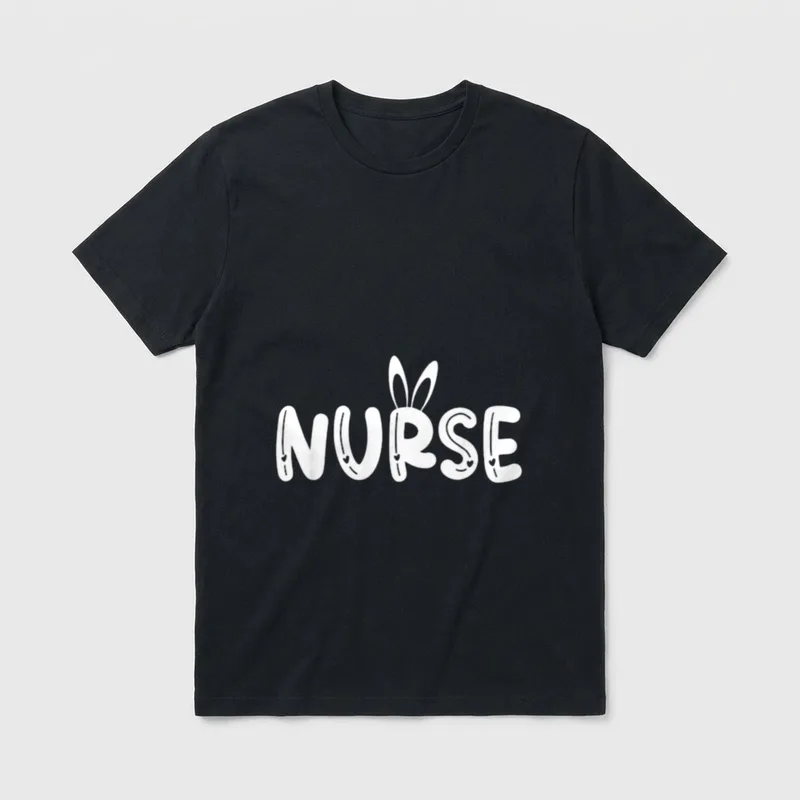 Stethoscope Scrub Nurse Life Easter Day T-Shirt – Classic T-Shirt in Black