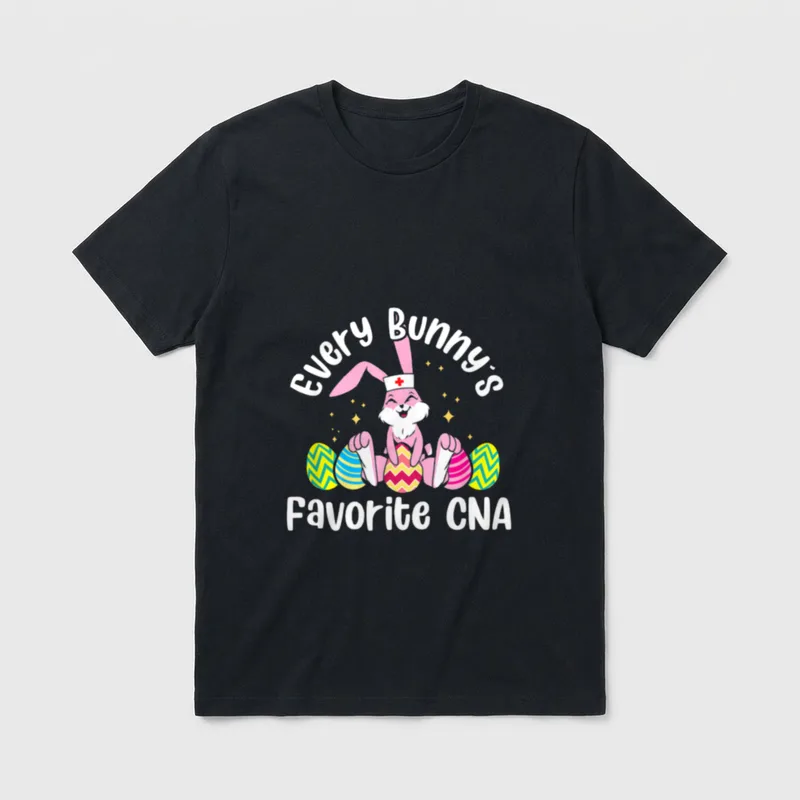 Everybody Bunny's Favorite CNA Cute Easter T-Shirt – Classic T-Shirt in Black