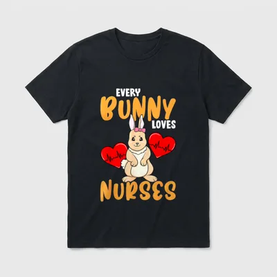 Easter Nurse Bunny Costume Funny Kids T-Shirt – Classic T-Shirt in Black