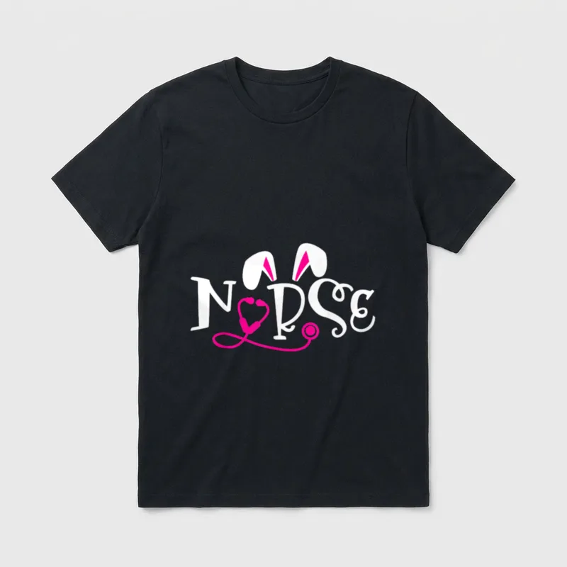 Nurse Hospital Doctor Bunny Pets Easter T-Shirt – Classic T-Shirt in Black