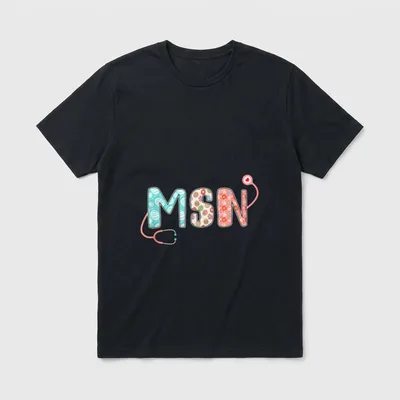 Stethoscope Nurse MSN Life Easter Day T-Shirt – Classic T-Shirt in Black