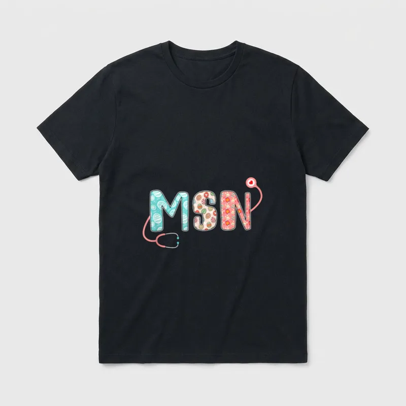 Stethoscope Nurse MSN Life Easter Day T-Shirt – Classic T-Shirt in Black