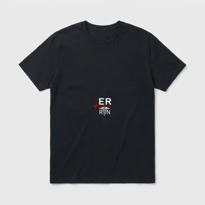 Emergency Room Registered Nurse ER Heartbeat T-Shirt – Classic T-Shirt in Black