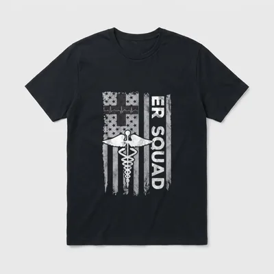 ER Nurse Doctor Emergency Room Squad T-Shirt – Classic T-Shirt in Black
