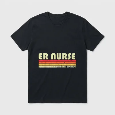 ER Nurse Funny Job Title Profession T-Shirt – Classic T-Shirt in Black