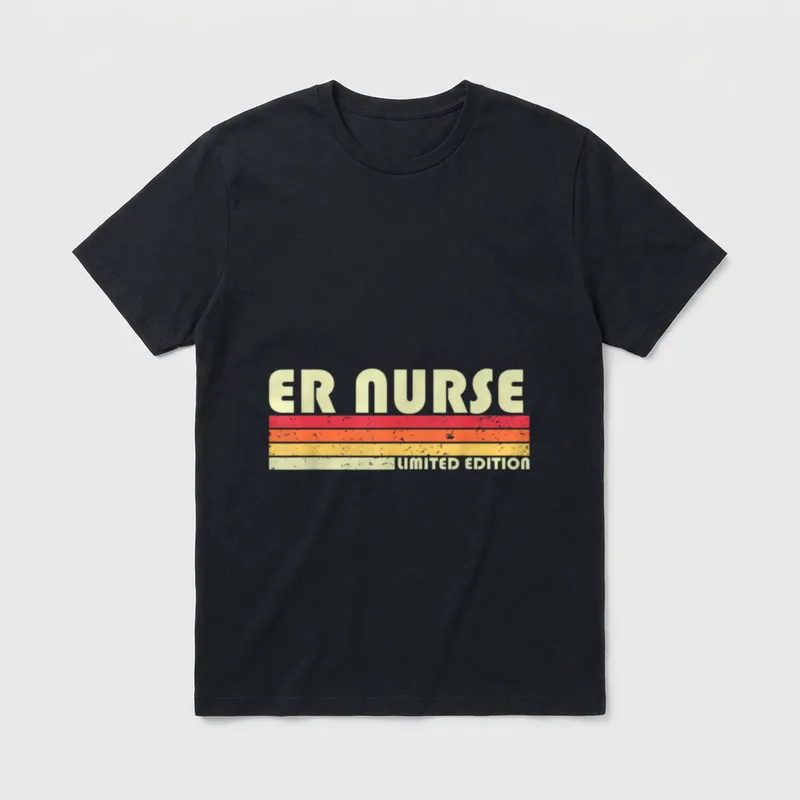 ER Nurse Funny Job Title Profession T-Shirt – Classic T-Shirt in Black