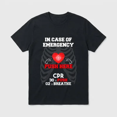 Case of Emergency First Aid Nurses T-Shirt – Classic T-Shirt in Black