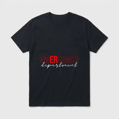Emergency Room ER RN Nurse Department T-Shirt – Classic T-Shirt in Black
