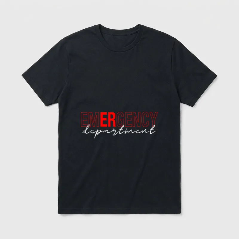 Emergency Room ER RN Nurse Department T-Shirt – Classic T-Shirt in Black
