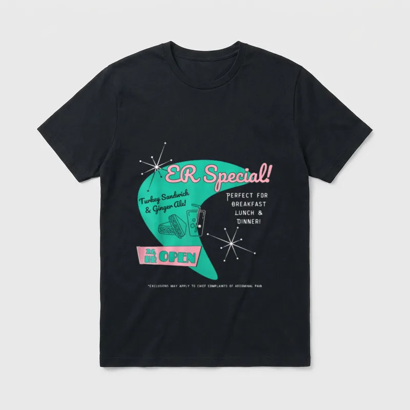 Room Parody Medical Joke for ER T-Shirt – Classic T-Shirt in Black