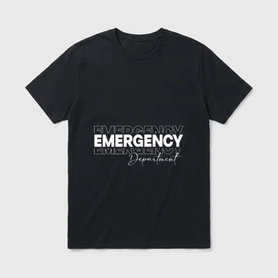 Emergency Department Room Healthcare Nursing Bottom T-Shirt – Classic T-Shirt in Black