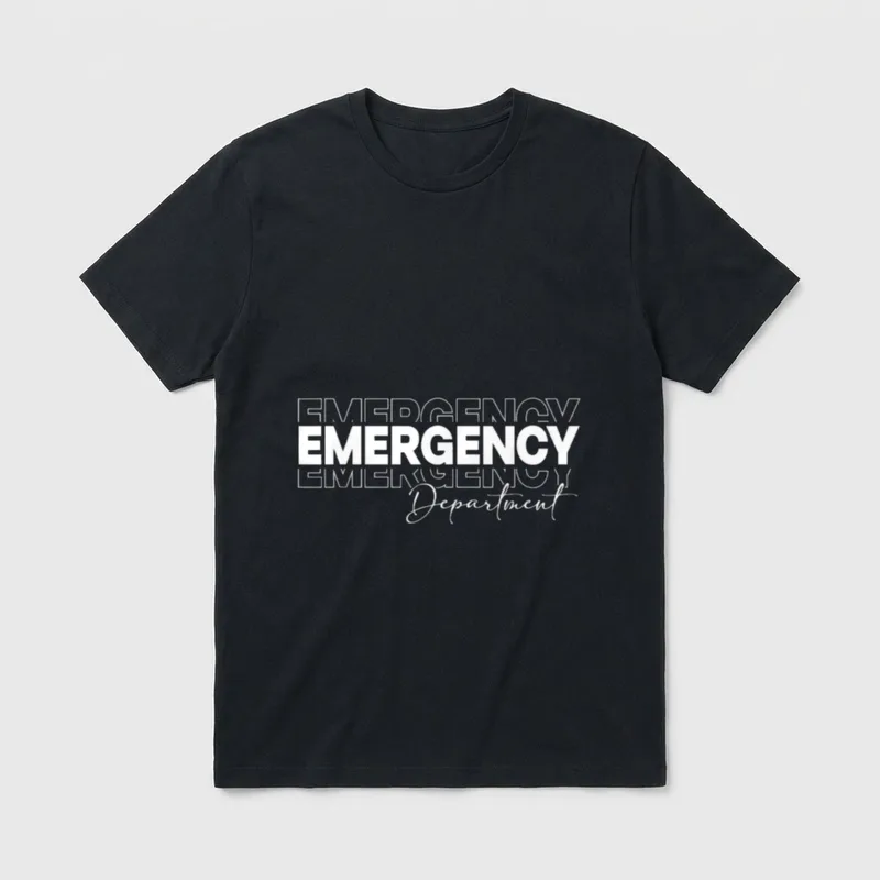 Emergency Department Room Healthcare Nursing Bottom T-Shirt – Classic T-Shirt in Black
