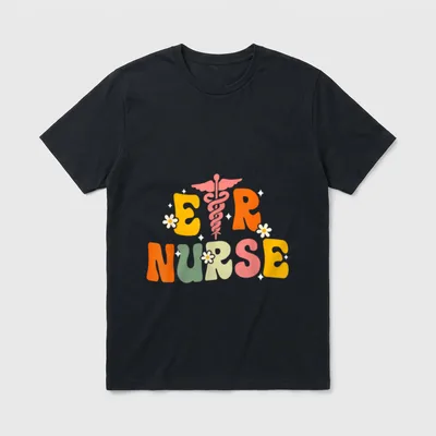 Groovy Er Nurse Emergency Room Nursing T-Shirt – Classic T-Shirt in Black