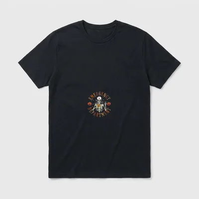 Emergency Department Skeleton ER Nurse Halloween T-Shirt – Classic T-Shirt in Black