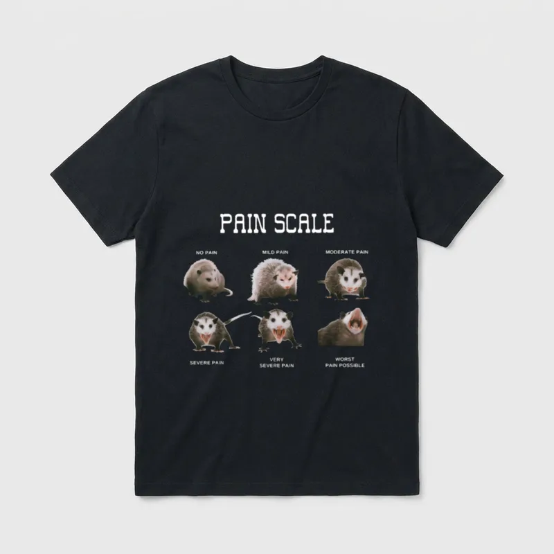 Pain Scale Assessment Opossum Trauma Nurse T-Shirt – Classic T-Shirt in Black