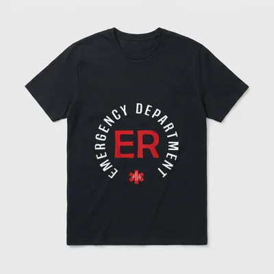 Emergency Department Room Nurse on Back T-Shirt – Classic T-Shirt in Black