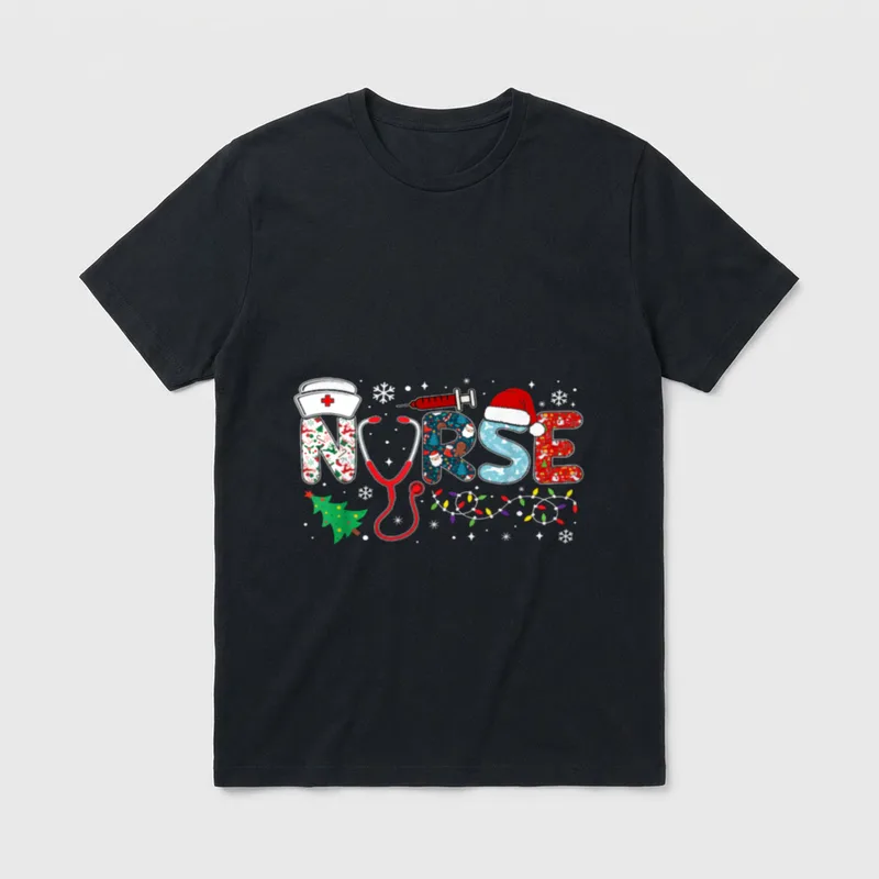 Groovy ER CNA Nurse Winter T-Shirt – Classic T-Shirt in Black