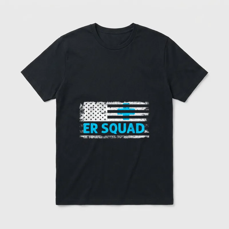 ER Squad Emergency Room Registered Nurse T-Shirt – Classic T-Shirt in Black