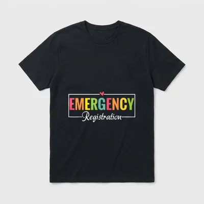 Emergency Registration Room Patient ER Nurse T-Shirt – Classic T-Shirt in Black