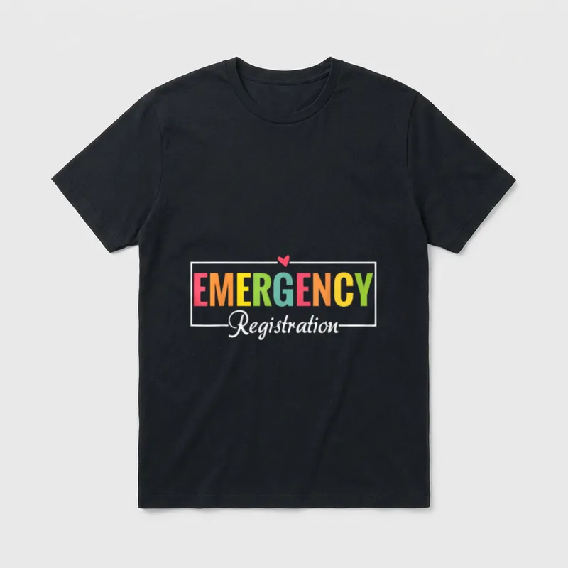 Emergency Registration Room Patient ER Nurse T-Shirt – Classic T-Shirt in Black