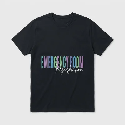 Emergency Room Registration ER Nurse T-Shirt – Classic T-Shirt in Black