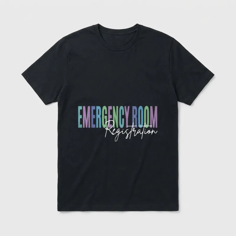 Emergency Room Registration ER Nurse T-Shirt – Classic T-Shirt in Black