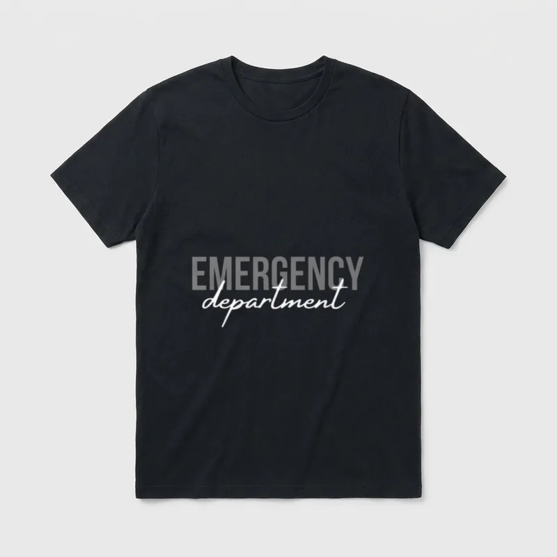 Emergency Department Room Healthcare Nursing Doctors T-Shirt – Classic T-Shirt in Black