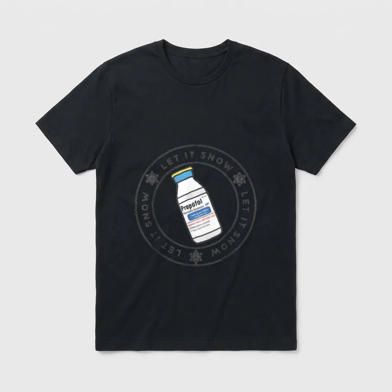 Let It Snow Propofol CRNA Nurse T-Shirt – Classic T-Shirt in Black