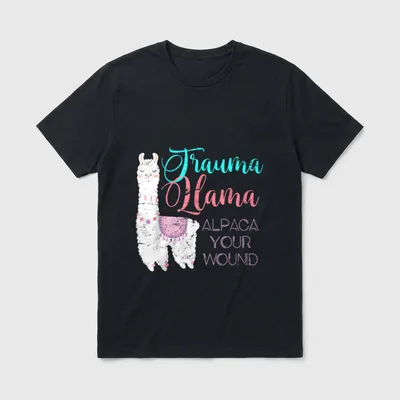 Trauma Lama Alpaca Nurse T-Shirt – Classic T-Shirt in Black